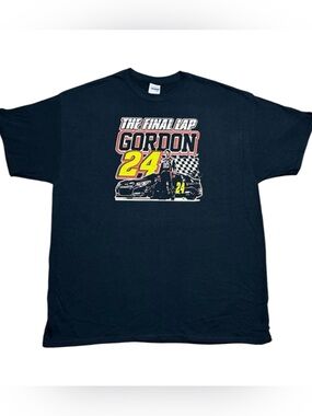 JEFF GORDAN #24 Final Lap T-Shirt size XL black NASCAR Legend
